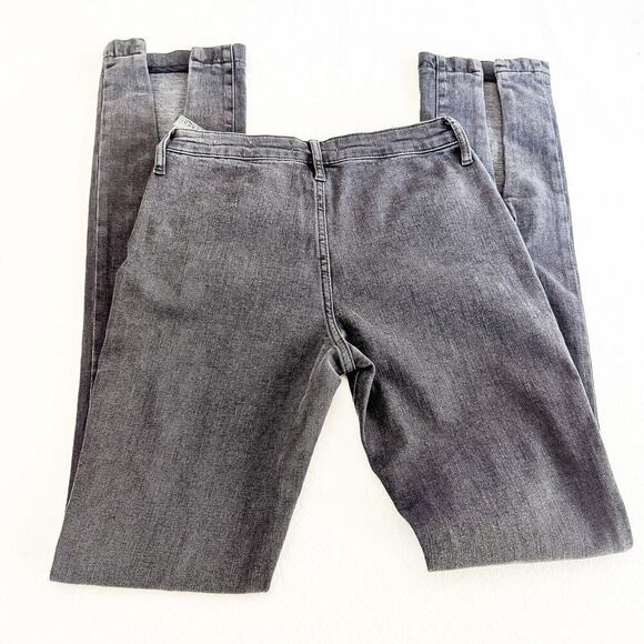 Zara The Olivia Split Hem Straight Leg Denim Jeans Black Size 8 NWT - Picture 5 of 9